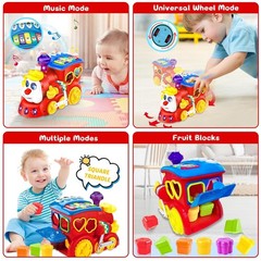 Baby Train Toy Musical Gift for 1 Year Old Boy Girl 6-12 Months Baby Learning