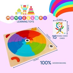 Montessori Wooden Puzzle Problem Solver Play Kit for Toddlers Pattern Blocks 3+