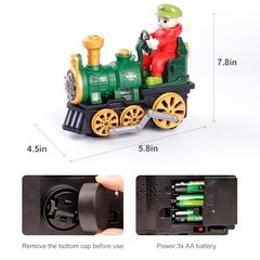 Electric Train Toy for Toddler 1-3,Steam Locomotive Bump and Go Truck People