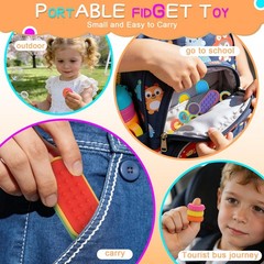 Sensory – 6 Pack Fidget Rings and 3 Pack Silicone Magnetic Sliders for , Sens…