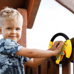 Kids Steering Wheel Toy – 2PCS Simulated Driving Racing Car Game Toy, Driving.