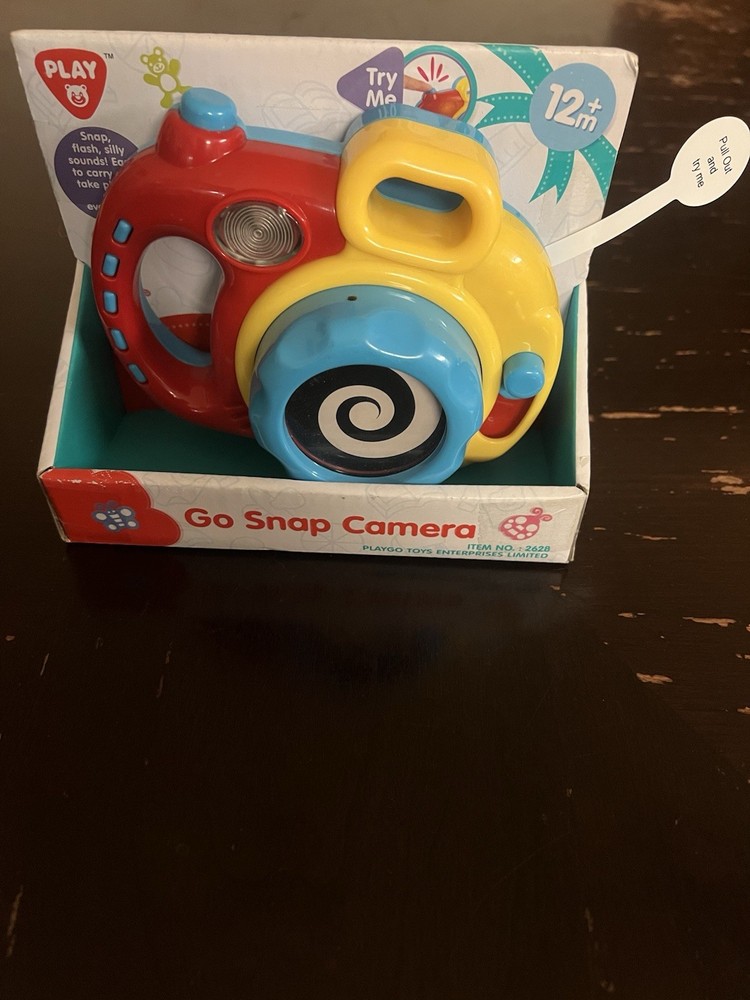 PlayGo Go Snap Camera Activity Toy Red Yellow Blue 12m+ Hand-Eye Coordination