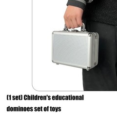 Unbreakable Dominoes Block Compacts Storage Case Educational Toddler Activity
