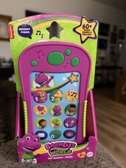 Fisher-Price Barney’s World Hey Barney Phone Toy, 60+ Songs & Phrases, Ages 2+