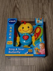 Vtech Sing & Soar Butterfly Baby Toy Teaches Shapes, Numbers, Sounds, Grasping