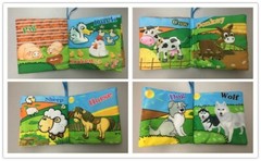 Baby Soft Cloth Books, Educational Activity Crinkle Books -Set of 6.