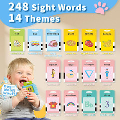 Toddler Toys Talking Flash Cards for 1 2 3 4 5 6 Year Old Boys and Girls, Autism