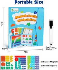 Interactive Magnetic Fraction Puzzle with 102 Colorful Learning Pieces