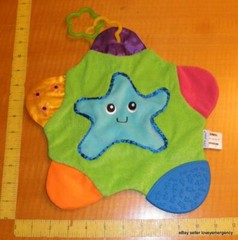 Tomy First Years Star fish Sensory Teether Security Blanket Lovey