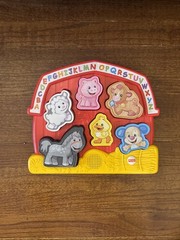 ~Fisher Price Laugh & Learn Farm Animals Talking Musical Puzzle ~ Works well