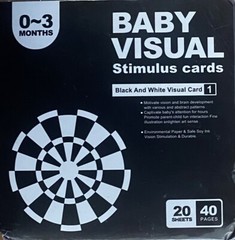 Baby Visual High Contrast Black and White Visual Stimulus Cards 0-3 Months NEW
