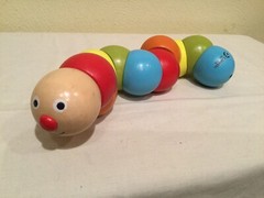 CLASSIC WORLD BEND AND TWIST CATERPILLAR, BRIGHTLY COLORED, DEVELOPMENTAL, EUC