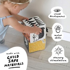 Soft Block, Baby Sensory with High-Contrast Graphics, Organic Soft Fabric Sof…