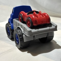 Green Toys Blue Flatbed Truck & Red Race Car Made in USA Excellent for Toddlers
