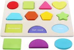 Wooden Alphabet Number Shape Puzzles Set
