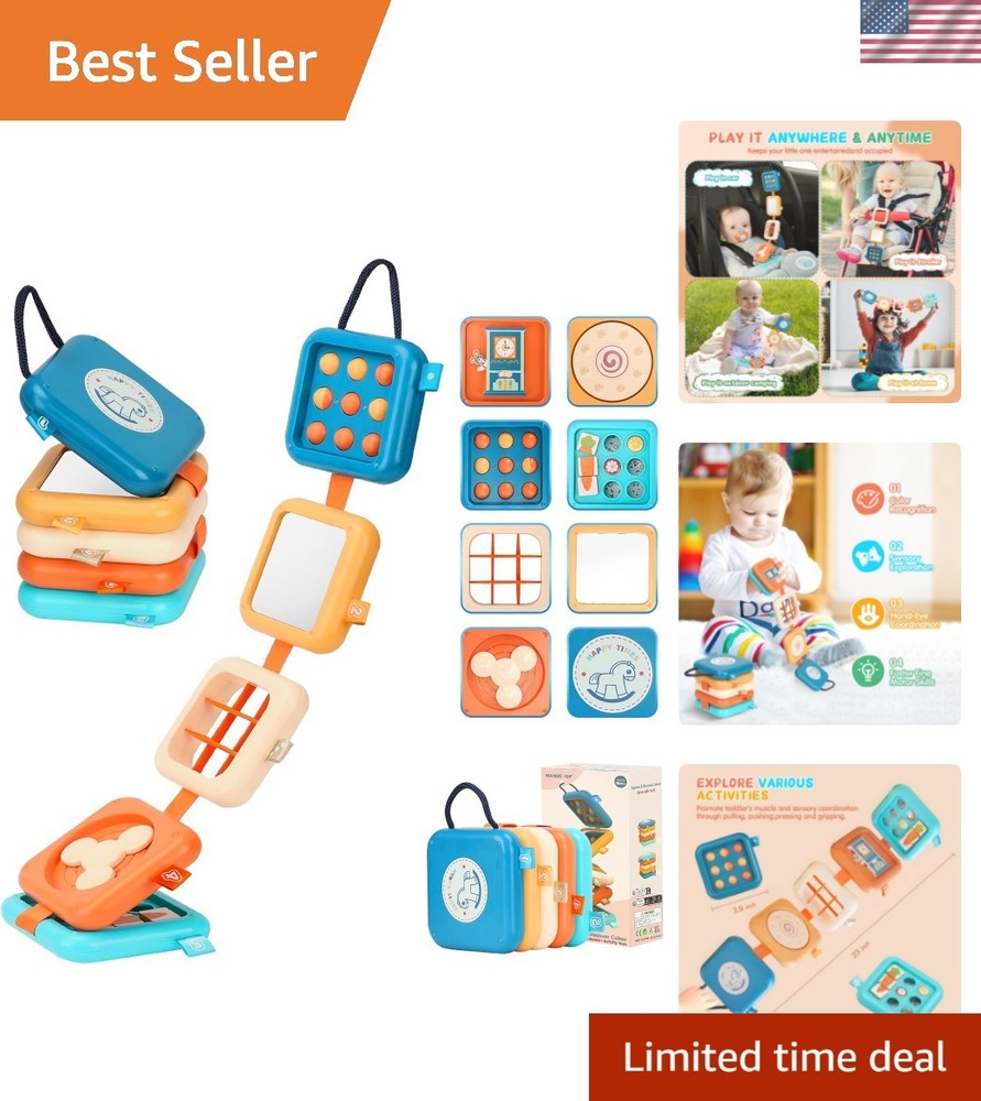 Busy Board for 1 Old, Travel Toys for Toddler 1-3 on Plane Car, Montessori B…