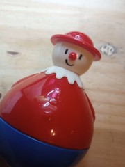 Rare Bobber Roly Poly Chiming Clown Baby Toy Vintage Discovery Toys Clown Cute