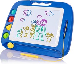 16 X 13 Inch Blue Writing Board Magnetic Stamps Erasable Drawing Pad For Kids
