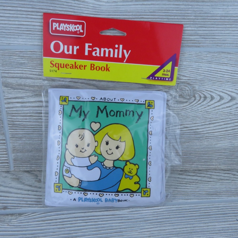 Playskool – Our Family “My Mommy” Squeaker Book – Baby – Soft Vinyl 1993 Vintage