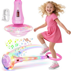 Skip Ball for Kids, LED Light-Up Wheel, Bluetooth Music, 3 Play Modes, Outdoor