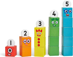 Numberblocks One to Five Wooden Blocks, Wood Building Blocks for Toddlers 2-4 Ye