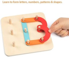 Wooden Puzzle Alphabet ABC Learning Toys Jigsaw kids Fun Educational Fish Shapes