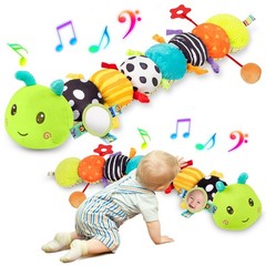 Baby Sensory Toys 0-6 6-12 Months, Musical Plush Animal Stuffed Caterpillar w…