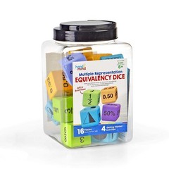 Hand2Mind Multiple Representation Equivalency Dice Set Fraction Equivalency