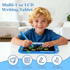 2Pack LCD Writing Tablet for Kids,10Inch Colorful Reusable Light&darkblue-10in