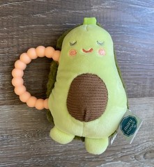 MARY MEYER stuffed avocado plush~sensory toy~rattle~teether~6″~