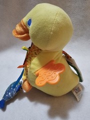 Eric Carle Duck Plush Activity Development Crinkle Teether Clip-On Toy Rattle