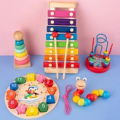 Montessori Baby Toys Kids 3D Wooden Puzzles Early Learning Baby Games Toys Educa