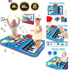 Baby Toys for 1 Old: Baby Musical Mat Toddler Toys Age 1-2 – 2 in 1 Pia Drum…