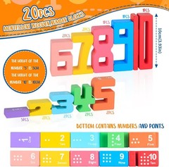 Educational Wooden Number Building Blocks – 30 Math Games & Activities for Kids