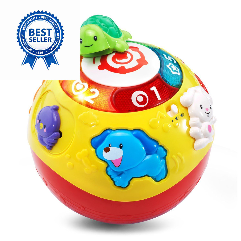 VTech Wiggle and Crawl Ball, Multicolor 6.5″ X 7″ X 6.5″,