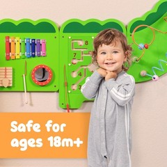 Crocodile Activity Wall Panels – Ages 18m+ – Montessori Sensory Toy – 8 Activ…
