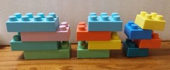 Infantino Soft Building Blocks Easy Hold Silicone Babies Toddlers 12pc Stem