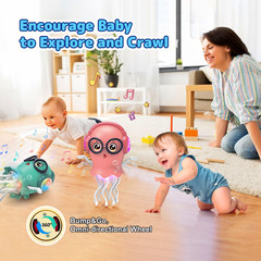 Dancing Jellydancer Baby Toy, Crawling Infant Tummy Time Toy,Dancing Loud Music
