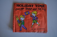 Vintage Jewish Holiday Time Zip Snap and Tie by Sol Scharfstein 1982