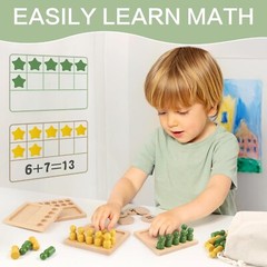 Montessori Toy – Counting Peg Board Game for Kids Math and Numbers for Toddlers