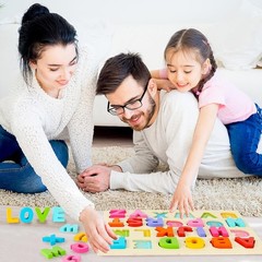 Wooden Puzzles for Toddlers, ABC Alphabet Puzzle, Learning Toys, Preschool Le…