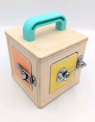 LOVEVERY Wooden Lock Box Latches Montessori Learning Toy from The Realist Box