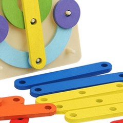 Wooden Stacking Letters Numbers Puzzle Entertainment Pegboard for Kids
