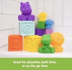 Bright Starts Block and Buddies Holiday Baby Toy Gift Set – 18pc