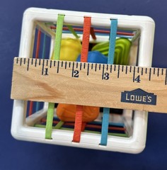 Fat Brain InnyBin Discovery Toy W/Assorted Plastic Shapes CLEAN!