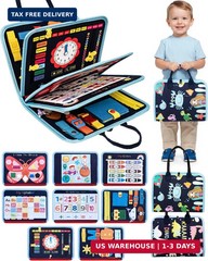 Busy Board for 1 Year Old, Busy Book for Toddlers 1-3, Montessori Toys for 1 Yea