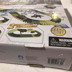 Dinosaur Flexi-Track Jurassic Toy Flexible Tracks Set Flex Park Racing No Cars
