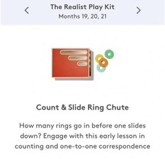 Lovevery Count & Slide Ring Chute Wooden Montessori Toy Months 19, 20, 21