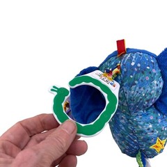Eric Carle Blue Elephant Plush Baby Crib Toy Rattle Purple Mouse Teether