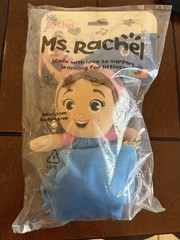 Ms. Rachel Huggable Lovey Plush Toy Soft Blue Pink 3M+ Social Emotional